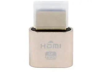 Gold HDMI Dummy Plug VGA Virtual Display Emulator, EDID DDC Headless Ghost Display Adapter 1920x1080@60Hz Gold HDMI Dummy Plug VGA Virtual Display Emulator, EDID DDC Headless Ghost Display Adapter 1920x1080@60Hz