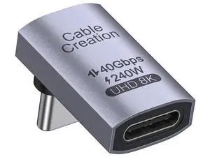 90 Degree Up Angle USB C Male to Female Adapter, 40Gbps 240W Right Angle Type C Connector Compatible with Steam Deck, ROG Ally, Switch, Laptop, Tablet, Phone 90 Degree Up Angle USB C Male to Female Adapter, 40Gbps 240W Right Angle Type C Connector Compatible with Steam Deck, ROG Ally, Switch, Laptop, Tablet, Phone