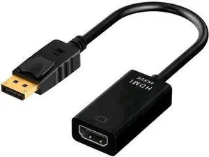 Gold-Plated DP Male to HDMI Female Adapter Support 4K Video For Monitor TV Projector 1 Pack Gold-Plated DP Male to HDMI Female Adapter Support 4K Video For Monitor TV Projector 1 Pack