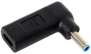 90 Degree Angled USB 3.1 Type-C Female to DC 4.5mmx3.0mm PD Emulator Trigger Adapter, 100W Fast Charging Converter for HP 4.5*3.0mm Barrel Jack Laptops 90 Degree Angled USB 3.1 Type-C Female to DC 4.5mmx3.0mm PD Emulator Trigger Adapter, 100W Fast Charging Converter for HP 4.5*3.0mm Barrel Jack Laptops