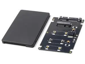 Mini PCIe mSATA SSD to 2.5 Inch SATA3 Adapter Card with Enclosure & Mounting Screws Mini PCIe mSATA SSD to 2.5 Inch SATA3 Adapter Card with Enclosure & Mounting Screws