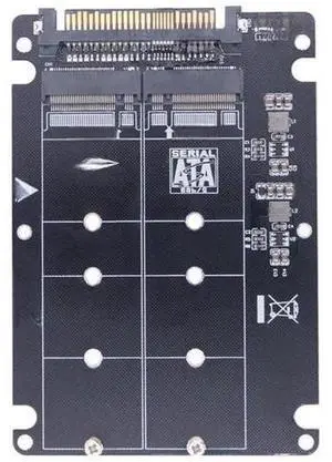 2 in 1 M.2 to U.2 Adapter, M.2 NVMe M-Key & SATA B-Key NGFF SSD to PCIe U.2 SFF-8639 Converter Card, High Speed PCIe4.0 x4 Adapter for Desktop PC Workstation Server 2 in 1 M.2 to U.2 Adapter, M.2 NVMe M-Key & SATA B-Key NGFF SSD to PCIe U.2 SFF-8639 Converter Card, High Speed PCIe4.0 x4 Adapter for Desktop PC Workstation Server