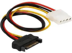 12 Inch SATA Male to 4 Pin Molex LP4 Female Power Adapter Cable, SATA to IDE LP4 Converter Cord for 12V 5V IDE Hard Drive DVD Optical Drive 12 Inch SATA Male to 4 Pin Molex LP4 Female Power Adapter Cable, SATA to IDE LP4 Converter Cord for 12V 5V IDE Hard Drive DVD Optical Drive