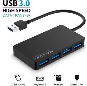 4-Port USB 3.0 Hub Splitter, 5Gbps Super Speed USB Extension Adapter for Laptops, Desktops PC, Portable Computer Accessory 4-Port USB 3.0 Hub Splitter, 5Gbps Super Speed USB Extension Adapter for Laptops, Desktops PC, Portable Computer Accessory