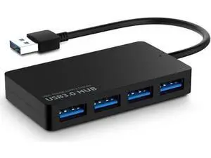 Ultra Slim Black 4-Port USB 3.0 Hub, 5Gbps High Speed Data Splitter, Portable USB Port Expander Compatible with Mac, Windows Laptops & Ultrabooks Ultra Slim Black 4-Port USB 3.0 Hub, 5Gbps High Speed Data Splitter, Portable USB Port Expander Compatible with Mac, Windows Laptops & Ultrabooks