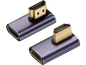 2-Pack Left & Right 90° HDMI 2.1 Adapters, Male to Female Extender, 48Gbps, Supports 8K@60Hz & 4K@120Hz for Laptops, DVD, UHD TV, Monitors, PS Consoles 2-Pack Left & Right 90° HDMI 2.1 Adapters, Male to Female Extender, 48Gbps, Supports 8K@60Hz & 4K@120Hz for Laptops, DVD, UHD TV, Monitors, PS Consoles