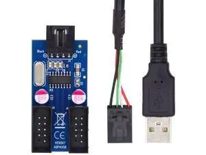 Motherboard USB 2.0 9Pin/10Pin Header 1 to 2 Splitter Cable, Internal Front Panel USB Header Extension Hub Adapter Motherboard USB 2.0 9Pin/10Pin Header 1 to 2 Splitter Cable, Internal Front Panel USB Header Extension Hub Adapter
