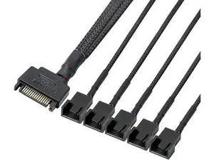 SATA to 3 Pin 4 Pin Fan Sleeved Power Splitter Cable Adapter,15Pin SATA to 5 x TX3 / TX4 (PWM) 12V PC Case Fan Cooler Y Splitter Power Extension Cord - 10 Inch,Black SATA to 3 Pin 4 Pin Fan Sleeved Power Splitter Cable Adapter,15Pin SATA to 5 x TX3 / TX4 (PWM) 12V PC Case Fan Cooler Y Splitter Power Extension Cord - 10 Inch,Black