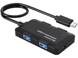 Micro USB OTG Hub with 4 USB 2.0 Ports & Pass-Through Power Port, OTG Cable Adapter for Fire Stick 4K, Raspberry Pi Zero, Retro Game Consoles, Micro USB Android Phones & Tablets Micro USB OTG Hub with 4 USB 2.0 Ports & Pass-Through Power Port, OTG Cable Adapter for Fire Stick 4K, Raspberry Pi Zero, Retro Game Consoles, Micro USB Android Phones & Tablets