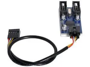 9Pin USB 2.0 Header 1 to 2 Female Extension Cable, Motherboard USB Port Multiplier Hub Adapter 9Pin USB 2.0 Header 1 to 2 Female Extension Cable, Motherboard USB Port Multiplier Hub Adapter