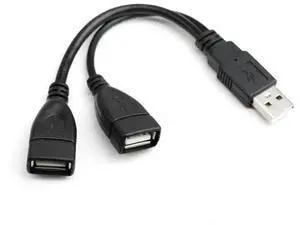 0.5ft USB 2.0 A Male to Dual USB Female Y Splitter Cable, 1 Pack, Portable Hub Adapter for PC, Laptop, TV & 2.5" Portable Hard Drive 0.5ft USB 2.0 A Male to Dual USB Female Y Splitter Cable, 1 Pack, Portable Hub Adapter for PC, Laptop, TV & 2.5" Portable Hard Drive