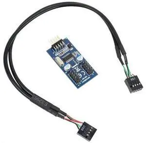 60cm USB 2.0 9Pin Motherboard Header Splitter Cable | 1-to-2 Internal Hub Extension Adapter 60cm USB 2.0 9Pin Motherboard Header Splitter Cable | 1-to-2 Internal Hub Extension Adapter