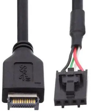 0.98FT USB 3.1 Type-E to 2.54mm Pitch 4Pin Cable, Front Panel Header Extension Adapter for 9Pin/10Pin Motherboard HUB 0.98FT USB 3.1 Type-E to 2.54mm Pitch 4Pin Cable, Front Panel Header Extension Adapter for 9Pin/10Pin Motherboard HUB