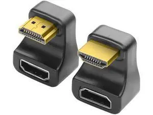 2 Pack 180 Degree U-Shaped HDMI 2.1 Adapter with LED Indicator, 48Gbps 8K Male to Female HDMI Extender (Up & Down Angle) for HDTV Laptops Monitors Gaming Consoles 2 Pack 180 Degree U-Shaped HDMI 2.1 Adapter with LED Indicator, 48Gbps 8K Male to Female HDMI Extender (Up & Down Angle) for HDTV Laptops Monitors Gaming Consoles