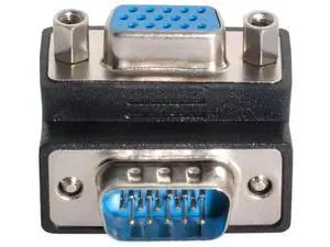 90 Degree Up Angled HDB15Pin VGA Male to Female Gender Changer Adapter, SVGA D-Sub Video Connector for Monitor, Projector & Graphics Card 90 Degree Up Angled HDB15Pin VGA Male to Female Gender Changer Adapter, SVGA D-Sub Video Connector for Monitor, Projector & Graphics Card