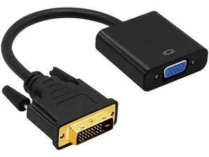 Active DVI-D 24+1 Male to VGA Female Adapter, 1080P Full HD DVI to VGA Signal Converter for PC, Laptop, Graphics Card, Projector & HDTV Active DVI-D 24+1 Male to VGA Female Adapter, 1080P Full HD DVI to VGA Signal Converter for PC, Laptop, Graphics Card, Projector & HDTV