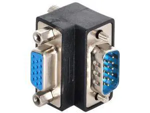 90 Degree Up Angled VGA SVGA Male to Female Extension Adapter for Monitor Projector Laptop PC 90 Degree Up Angled VGA SVGA Male to Female Extension Adapter for Monitor Projector Laptop PC