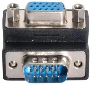 90 Degree Up Angled VGA Gender Changer, HDB15Pin SVGA Male to Female Adapter for Monitor Projector Graphics Card 90 Degree Up Angled VGA Gender Changer, HDB15Pin SVGA Male to Female Adapter for Monitor Projector Graphics Card