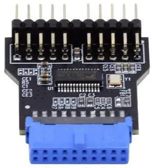USB 3.0 19/20Pin Motherboard Header 1-to-2 Splitter Hub Adapter, Convert USB3.0 Internal Port to Dual USB2.0 9/10Pin Headers for Desktop PC DIY Chassis Modding USB 3.0 19/20Pin Motherboard Header 1-to-2 Splitter Hub Adapter, Convert USB3.0 Internal Port to Dual USB2.0 9/10Pin Headers for Desktop PC DIY Chassis Modding