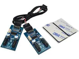 11.81 Inch 9-Pin USB 2.0 Internal Header Splitter Cable, 1 Male to 4 Male USB 9Pin Front Panel Header Extension Adapter, Desktop Motherboard USB Port Multiplier Hub 11.81 Inch 9-Pin USB 2.0 Internal Header Splitter Cable, 1 Male to 4 Male USB 9Pin Front Panel Header Extension Adapter, Desktop Motherboard USB Port Multiplier Hub