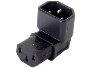 IEC C14 Male to Up Angled C13 Female Power Adapter 10A 250V 90 Degree Vertical Extension Connector for Computer Monitor PDU Printer Chassis IEC C14 Male to Up Angled C13 Female Power Adapter 10A 250V 90 Degree Vertical Extension Connector for Computer Monitor PDU Printer Chassis