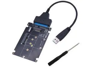 2 in 1 M.2 NGFF/mSATA to SATA 3.0 USB 3.0 Adapter, SSD to 2.5" SATA Hard Drive Converter for PC Laptop 2 in 1 M.2 NGFF/mSATA to SATA 3.0 USB 3.0 Adapter, SSD to 2.5" SATA Hard Drive Converter for PC Laptop