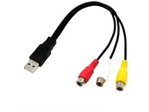 1PC USB 2.0 A Male to 3 RCA Female AV Audio Video Adapter Cable, USB to Composite RCA Cord for HDTV & Televisions 1PC USB 2.0 A Male to 3 RCA Female AV Audio Video Adapter Cable, USB to Composite RCA Cord for HDTV & Televisions