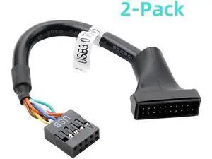 2 Pack Motherboard USB 3.0 20Pin to USB 2.0 9Pin Header Adapter Cable, Bidirectional Mainboard Internal Header Bridge Converter 2 Pack Motherboard USB 3.0 20Pin to USB 2.0 9Pin Header Adapter Cable, Bidirectional Mainboard Internal Header Bridge Converter