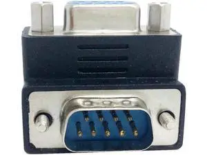 Right-Angled 90° DSUB RS232 9Pin Male to Female Downward Elbow Adapter, D-SUB Serial Port Extender for PC, Projector & Display Devices Right-Angled 90° DSUB RS232 9Pin Male to Female Downward Elbow Adapter, D-SUB Serial Port Extender for PC, Projector & Display Devices