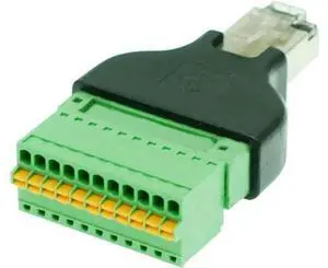 1PC RJ50 Male to 11 Pin Spring Terminal Adapter, RJ50 Splitter Connector for CCTV DVR Surveillance Accessories 1PC RJ50 Male to 11 Pin Spring Terminal Adapter, RJ50 Splitter Connector for CCTV DVR Surveillance Accessories