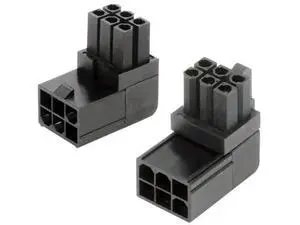2 Pack 90 Degree Up/Down ATX 6Pin Male to Female GPU Power Angle Adapter Connector 2 Pack 90 Degree Up/Down ATX 6Pin Male to Female GPU Power Angle Adapter Connector
