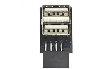 9Pin to USB 2.0 Adapter Expansion Board, Motherboard 9P Header to 2x USB A Female Converter, Double Layer USB2.0 9Pin Splitter for PC USB Peripherals 9Pin to USB 2.0 Adapter Expansion Board, Motherboard 9P Header to 2x USB A Female Converter, Double Layer USB2.0 9Pin Splitter for PC USB Peripherals