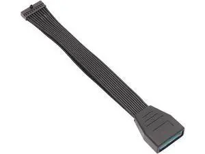 6 Inches Low Profile USB 3.0 19/20 Pin Header Extension Cable, Flat Male to Female Internal Adapter for Motherboard 6 Inches Low Profile USB 3.0 19/20 Pin Header Extension Cable, Flat Male to Female Internal Adapter for Motherboard