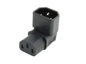 90-Degree Down Angled IEC C14 Male to C13 Female Power Adapter, 10A 250V IEC320 Turning Connector for PC, Monitor, PDU, Printer 90-Degree Down Angled IEC C14 Male to C13 Female Power Adapter, 10A 250V IEC320 Turning Connector for PC, Monitor, PDU, Printer