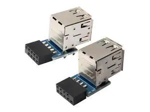 2-Pack Vertical 9/10Pin Motherboard Header to Dual USB 2.0 Female Adapter, Internal Mainboard USB 2.0 Front Panel Converter for DIY PC Cases 2-Pack Vertical 9/10Pin Motherboard Header to Dual USB 2.0 Female Adapter, Internal Mainboard USB 2.0 Front Panel Converter for DIY PC Cases