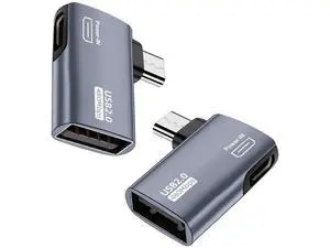 2 Pack 90 Degree Left & Right Angle Powered Micro USB OTG Adapter, Grey Micro USB Male to USB A Female OTG Connector for Fire TV Stick 4K, Android Phones, Micro USB Tablets & Host Devices 2 Pack 90 Degree Left & Right Angle Powered Micro USB OTG Adapter, Grey Micro USB Male to USB A Female OTG Connector for Fire TV Stick 4K, Android Phones, Micro USB Tablets & Host Devices