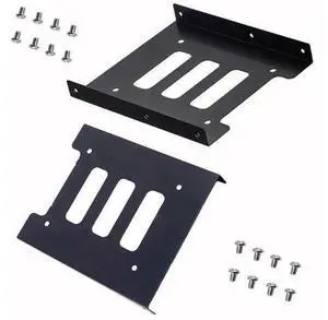 2 Pack Black 2.5" to 3.5" SSD/HDD Mounting Bracket Adapter 2 Pack Black 2.5" to 3.5" SSD/HDD Mounting Bracket Adapter