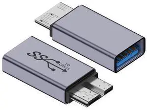 USB 3.1 USB-A Female to Micro USB 3.0 Male Adapter, 10Gbps High Speed Data & Power Transfer Connector for Laptop External SSD Hard Drives USB 3.1 USB-A Female to Micro USB 3.0 Male Adapter, 10Gbps High Speed Data & Power Transfer Connector for Laptop External SSD Hard Drives
