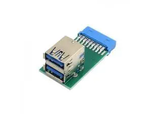 JSER Vertical Dual USB 3.0 A Female to Motherboard 19Pin 20Pin Internal Header Adapter PCBA Board JSER Vertical Dual USB 3.0 A Female to Motherboard 19Pin 20Pin Internal Header Adapter PCBA Board