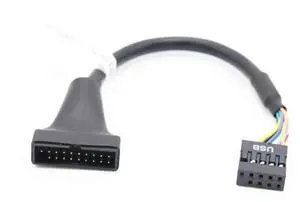 USB3.0 20Pin Female to USB2.0 9Pin Female Header Adapter Cable, Mainboard Internal Converter Cord for Desktop PC USB3.0 20Pin Female to USB2.0 9Pin Female Header Adapter Cable, Mainboard Internal Converter Cord for Desktop PC