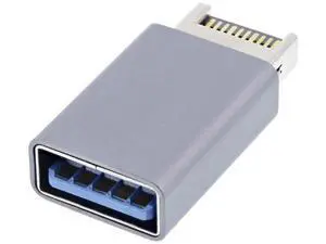 USB 3.1 Type-E Male Front Panel Header to USB 3.0 Type-A Female Adapter, Motherboard Internal Data Converter USB 3.1 Type-E Male Front Panel Header to USB 3.0 Type-A Female Adapter, Motherboard Internal Data Converter