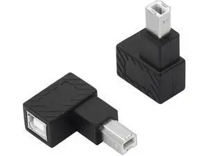 2 Pack 90 Degree Right Angle USB 2.0 Type-B Male to Female Printer Adapter, 480Mbps Plug & Play Connector for PC and Printers 2 Pack 90 Degree Right Angle USB 2.0 Type-B Male to Female Printer Adapter, 480Mbps Plug & Play Connector for PC and Printers