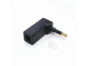90 Degree Toslink Female to 3.5mm Mini Optical Male Audio Adapter, Right Angle Optical Converter for TV Box Soundbar 90 Degree Toslink Female to 3.5mm Mini Optical Male Audio Adapter, Right Angle Optical Converter for TV Box Soundbar
