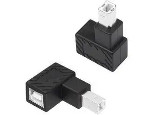 2 Pack 90 Degree USB 2.0 Type-B Adapter, Male to Female Right Angle Connector for Printer, Scanner & External HDD 2 Pack 90 Degree USB 2.0 Type-B Adapter, Male to Female Right Angle Connector for Printer, Scanner & External HDD