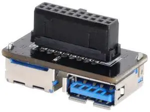 Flat PCBA Dual USB 3.0 A Female to 19/20 Pin Motherboard Header Adapter Flat PCBA Dual USB 3.0 A Female to 19/20 Pin Motherboard Header Adapter