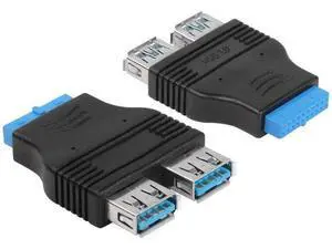 2 Pack 19Pin to Dual USB 3.0 Type A Adapter, Flat Motherboard Header Converter for PC Internal Expansion 2 Pack 19Pin to Dual USB 3.0 Type A Adapter, Flat Motherboard Header Converter for PC Internal Expansion