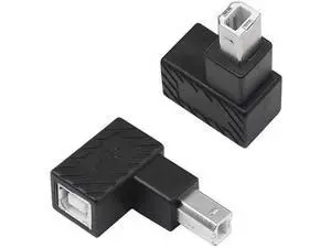 2 Pack 90° Up Angle USB 2.0 Type-B Adapter, Male to Female Right Angle Connector for Printer, Scanner, External Hard Drive 2 Pack 90° Up Angle USB 2.0 Type-B Adapter, Male to Female Right Angle Connector for Printer, Scanner, External Hard Drive
