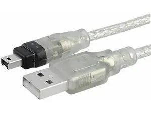 6ft/1.8m USB 2.0 to Firewire IEEE 1394 4Pin iLink Adapter Cable, USB A Male to 4-Pin Firewire Data Cord for Sony DV Camcorders, Digital Cameras & Legacy Devices 6ft/1.8m USB 2.0 to Firewire IEEE 1394 4Pin iLink Adapter Cable, USB A Male to 4-Pin Firewire Data Cord for Sony DV Camcorders, Digital Cameras & Legacy Devices