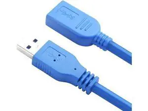 5ft USB 3.0 Extension Cable, A-Male to A-Female High Speed Cord for Flash Drive, Hard Drive, Keyboard, Mouse, Printer & Camera 5ft USB 3.0 Extension Cable, A-Male to A-Female High Speed Cord for Flash Drive, Hard Drive, Keyboard, Mouse, Printer & Camera