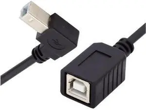 20cm 90° Down Angled USB 2.0 Type-B Male to Female Extension Cable for Printer, Scanner and Disk Drive 20cm 90° Down Angled USB 2.0 Type-B Male to Female Extension Cable for Printer, Scanner and Disk Drive